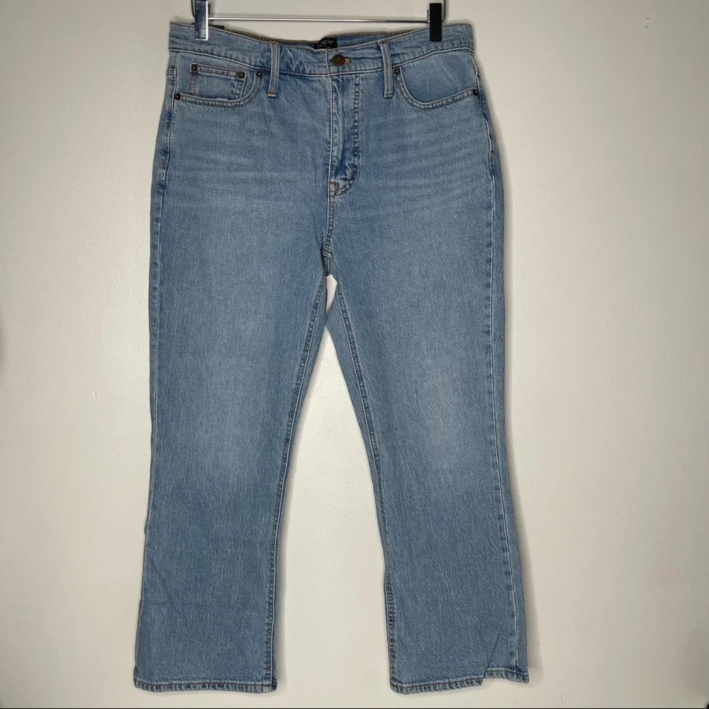 J. Crew Flare crop jean in all-day stretch